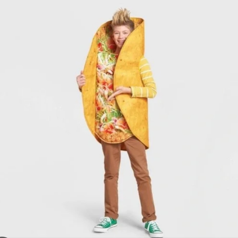 Hide and Eek Kids/Adukt Taco Costume with Yellow Shell